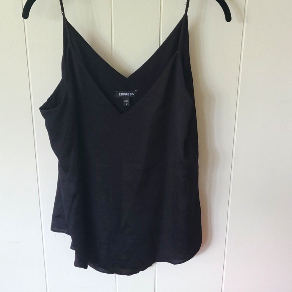Black V neck tank top